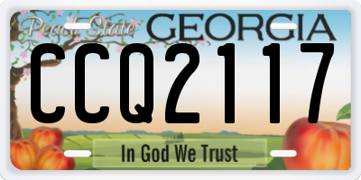 GA license plate CCQ2117