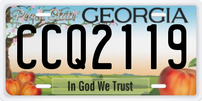 GA license plate CCQ2119