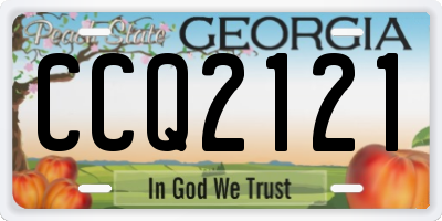 GA license plate CCQ2121