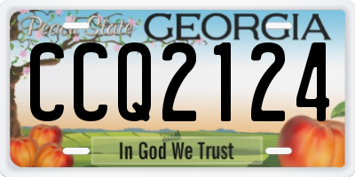 GA license plate CCQ2124