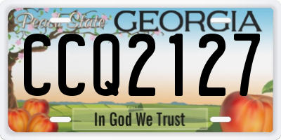 GA license plate CCQ2127
