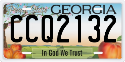 GA license plate CCQ2132