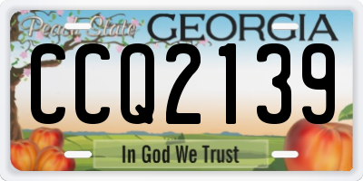 GA license plate CCQ2139