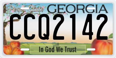 GA license plate CCQ2142
