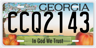 GA license plate CCQ2143