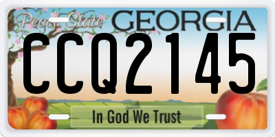 GA license plate CCQ2145