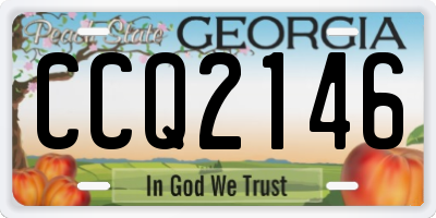 GA license plate CCQ2146