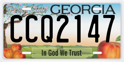 GA license plate CCQ2147