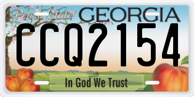 GA license plate CCQ2154