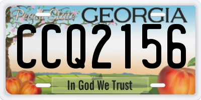 GA license plate CCQ2156