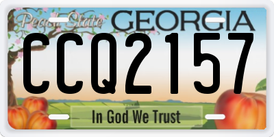 GA license plate CCQ2157
