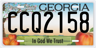GA license plate CCQ2158