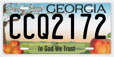 GA license plate CCQ2172