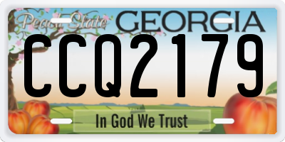 GA license plate CCQ2179