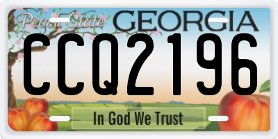 GA license plate CCQ2196