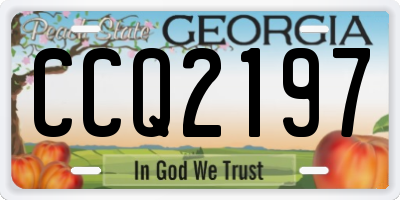 GA license plate CCQ2197