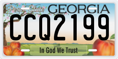 GA license plate CCQ2199