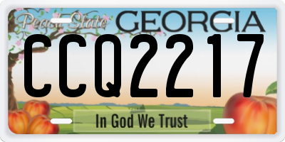 GA license plate CCQ2217
