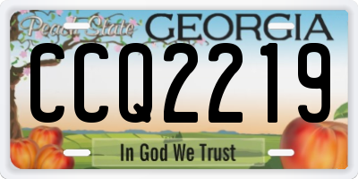 GA license plate CCQ2219
