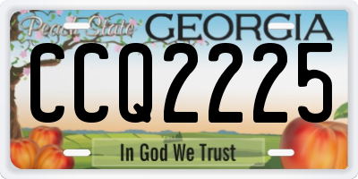 GA license plate CCQ2225