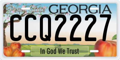GA license plate CCQ2227