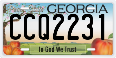 GA license plate CCQ2231