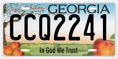 GA license plate CCQ2241