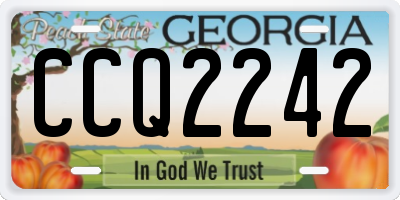 GA license plate CCQ2242