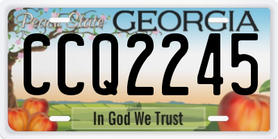 GA license plate CCQ2245