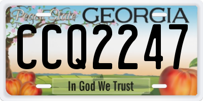 GA license plate CCQ2247