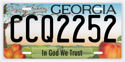 GA license plate CCQ2252