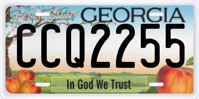 GA license plate CCQ2255