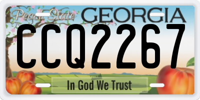 GA license plate CCQ2267