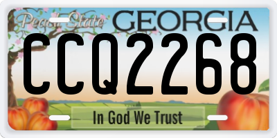 GA license plate CCQ2268