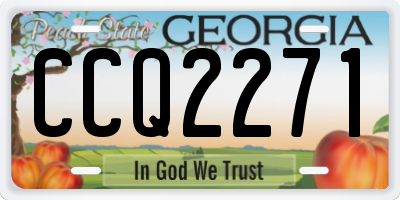 GA license plate CCQ2271