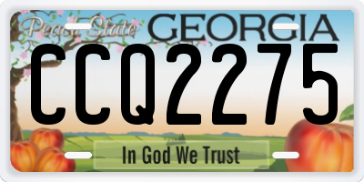 GA license plate CCQ2275