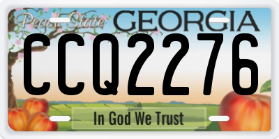 GA license plate CCQ2276