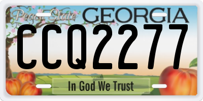 GA license plate CCQ2277