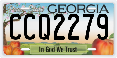 GA license plate CCQ2279
