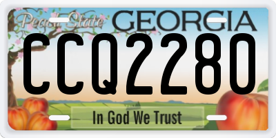 GA license plate CCQ2280