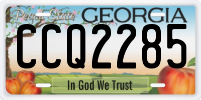 GA license plate CCQ2285