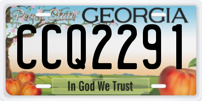 GA license plate CCQ2291