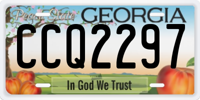GA license plate CCQ2297