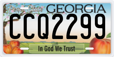 GA license plate CCQ2299
