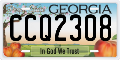GA license plate CCQ2308