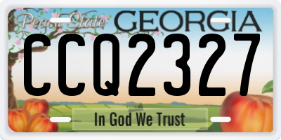 GA license plate CCQ2327