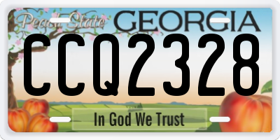 GA license plate CCQ2328