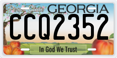 GA license plate CCQ2352