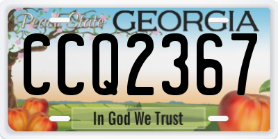 GA license plate CCQ2367