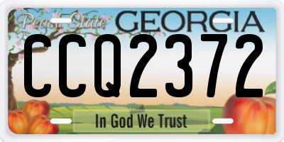 GA license plate CCQ2372